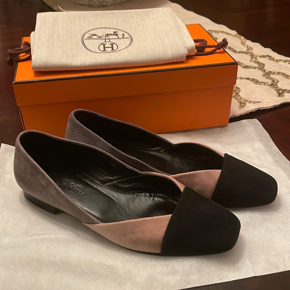 Hermès Ballerine Leslie Chèvre Flats